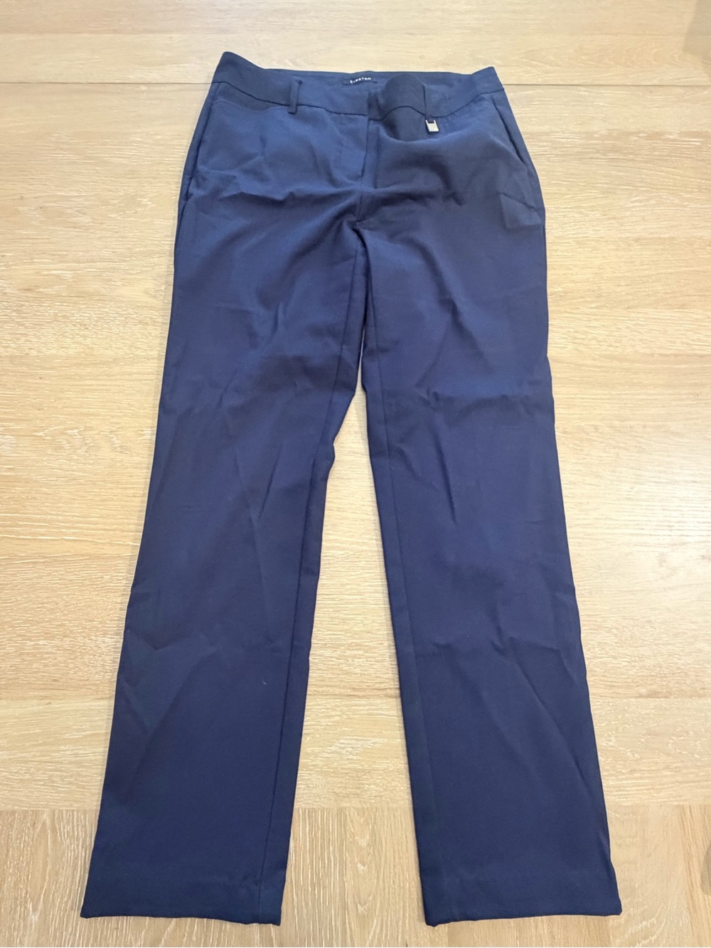 Jones New York Collection Stretch Navy Blue Straight Leg Dress Pants 32” Waist - Picture 2 of 9